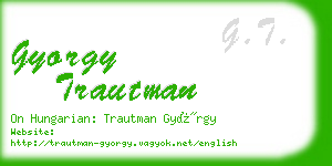 gyorgy trautman business card